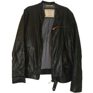 ZARA MAN Denim Couture Black Jacket in Men